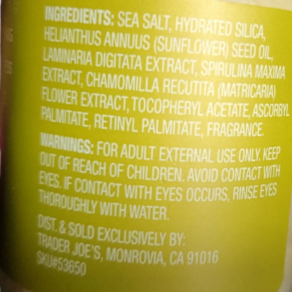 HP 😊 Trader Joe's Bath Salt Indonesian Ylang Ylang Dead Sea & Pacific Ocean